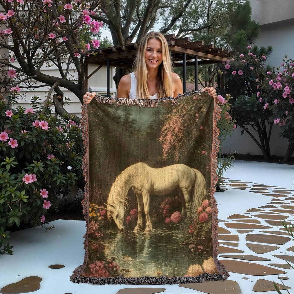 Unicorn in Bloom Blanket