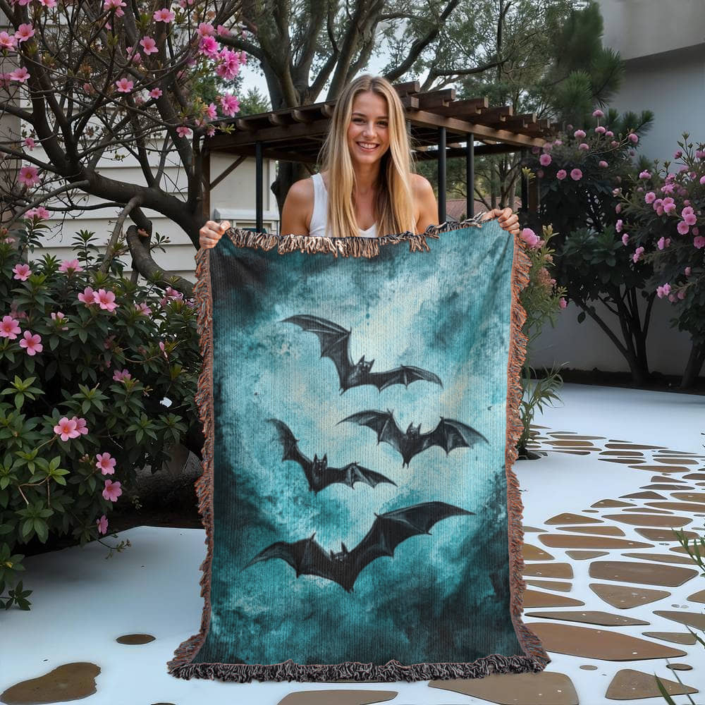 Moonlit Bats Blanket