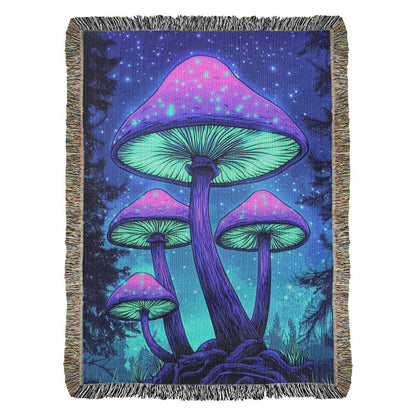 Neon Mushrooms Blanket