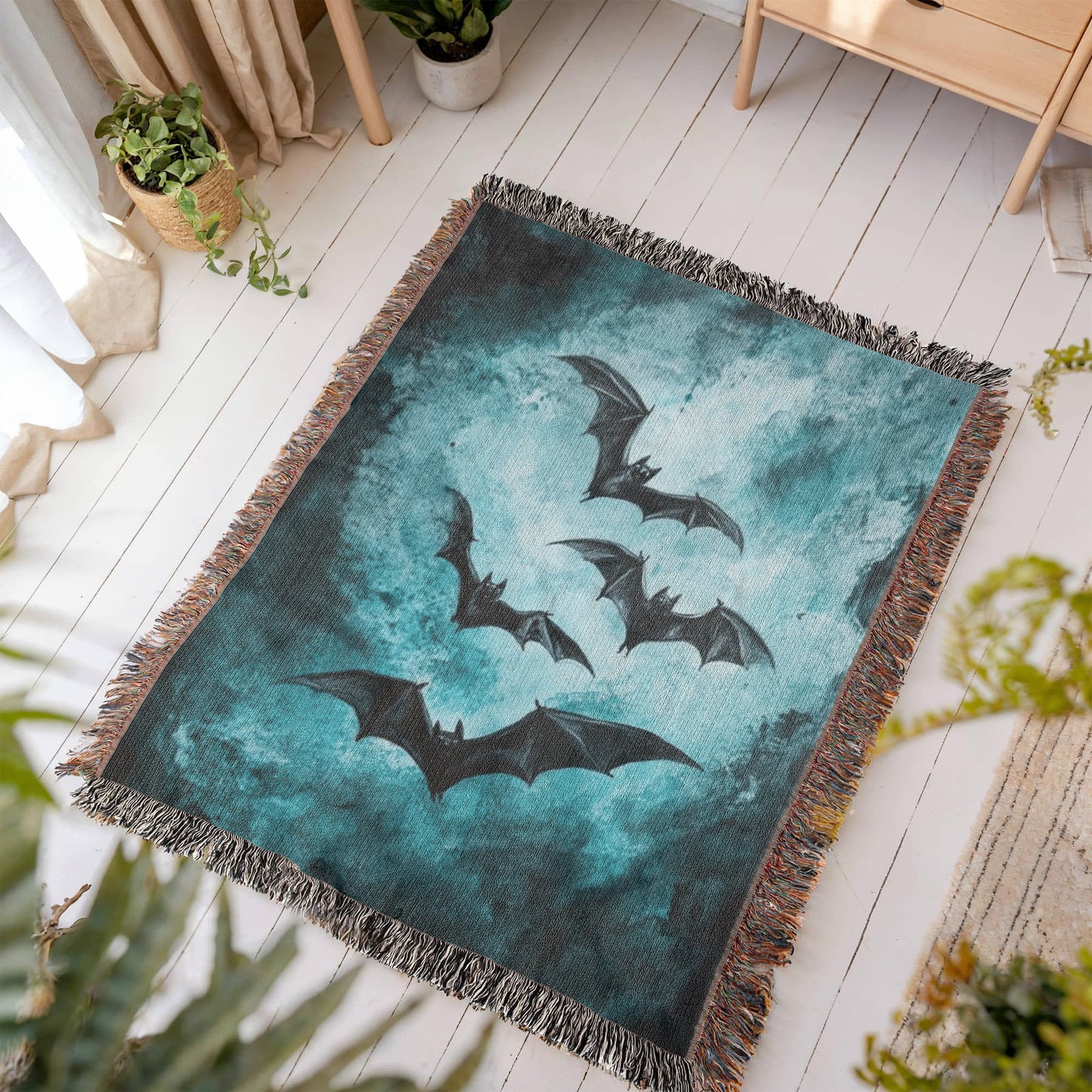 Moonlit Bats Blanket