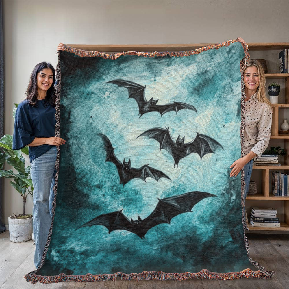 Moonlit Bats Blanket